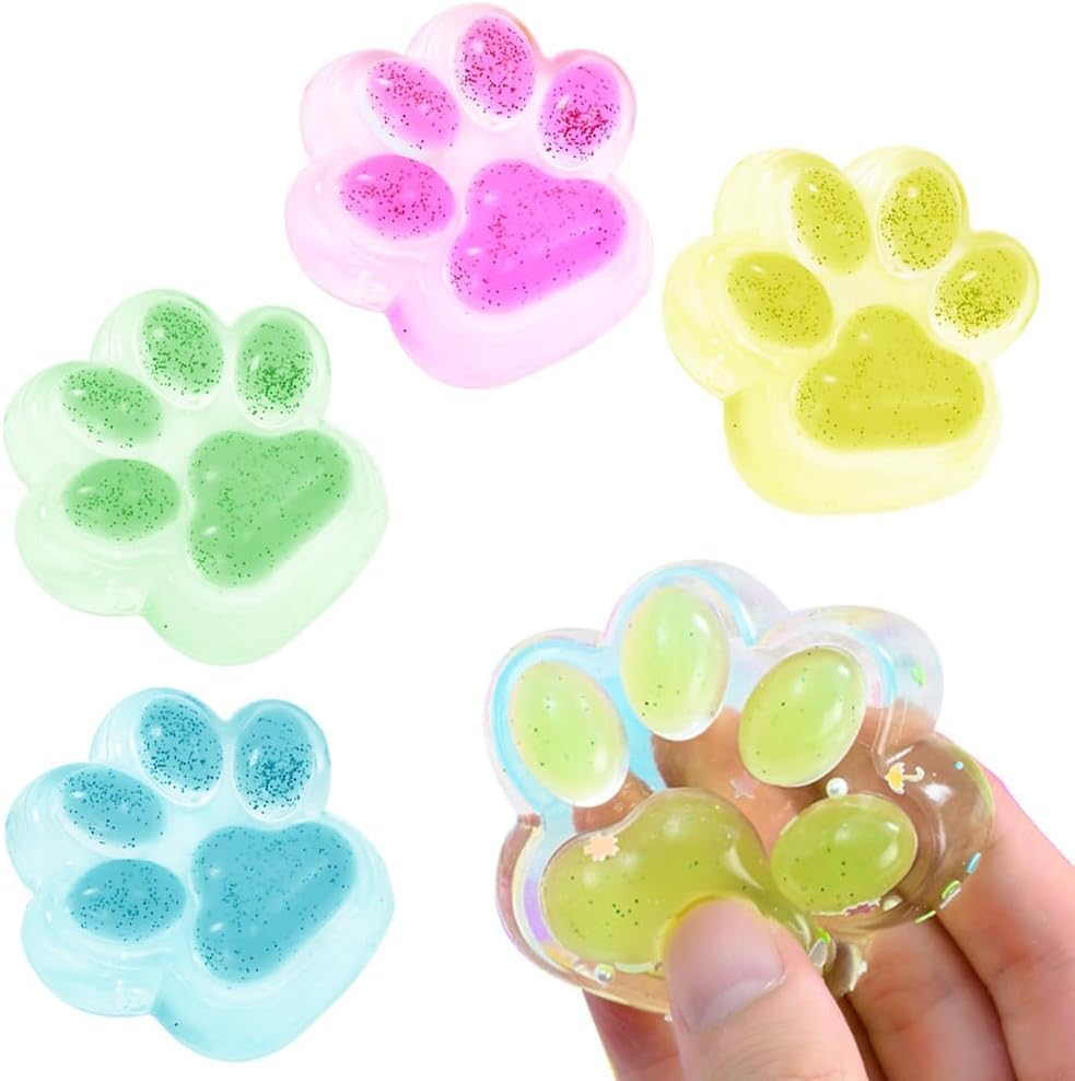 Amazon | 4点セット スクイーズ 肉球 スクイーズ玩具 おもちゃ 猫 肉球