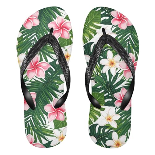 Burbuja Exotic Plant Flip Flops for Women Men, Soft Thong Sandals Rubber Slippers for Pool Beach Essentials
