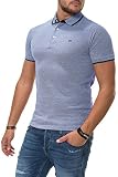 soft cotton fabric Jack & Jones Jjepaulos Polo SS Plus, Azul (Bright Cobalt Detail: PS), 4XL para Hombre