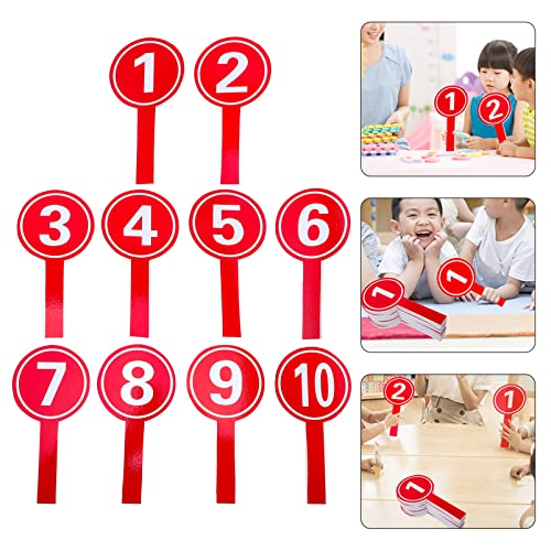 STOBOK 10 piezas paletas de puntuación rojas para tableros miniatura 7