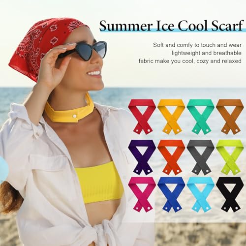 Image of Geyoga Cooling Neck Wraps Cooling Scarf Wrap Bandanas for Summer Women Men Walking Riding Outdoor