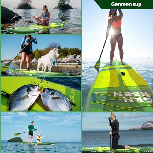 Image of Paddle Board Stand up Paddle Board (Extra Large 11'*33 /34 inch) Newly Improved 2 Side Layers 450LBS Quality Inspectionx5 paddleboards Fishing Family Pet Friendly