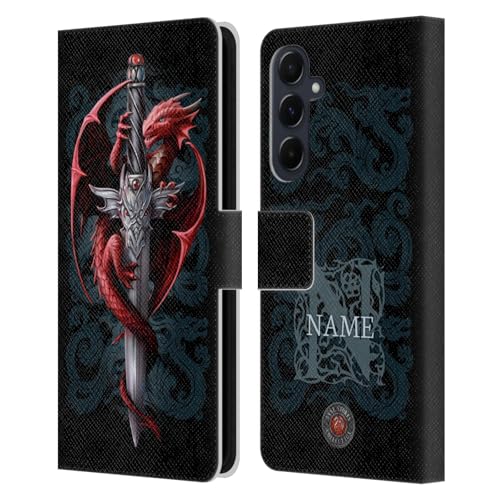 Coque en cuir Samsung Galaxy A55 5G au design artistique unique signé Anne Stokes