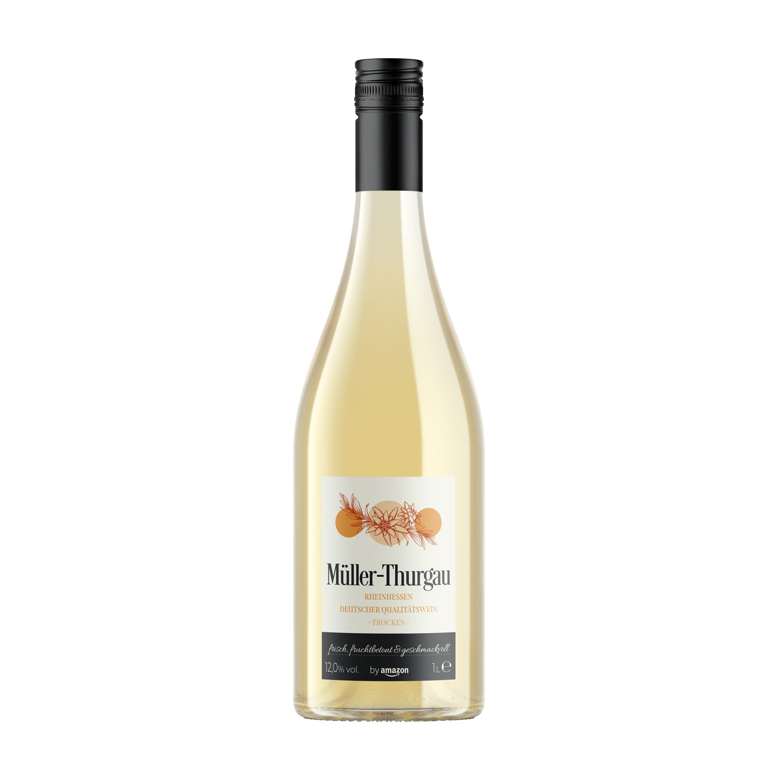 by Amazon Müller-Thurgau Qualitätswein Rheinhessen, Weißwein, 1l, 1er-Pack
