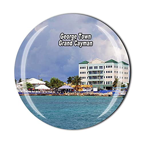 Grand Cayman 3D George Town Fridge Magnet Souvenir Crystal Glass Magnet Travel Souvenir Collection Gift Home Kitchen Decoration