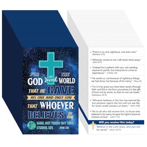 Noveread 200 Pcs Gospel Tract Card Salvation Cards Pocket Holy