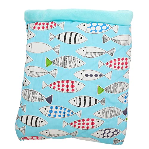 ハムスターベッドバッグ 寝具 隠れ家 柔らかい コットン モンモット用 小さなペットハウス ケージ用 寝袋 綿毛素材 温暖 小動物用 寝床 冬用 (マルチ)