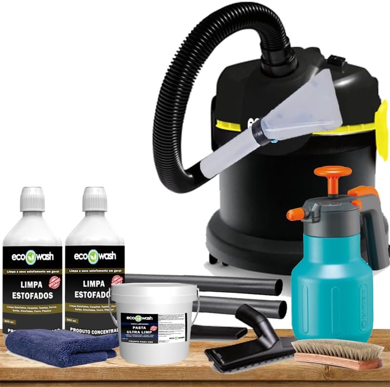 Kit Higienização De Estofados Em Geral Carro Sofa Aspirador 127v