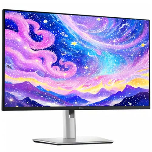Image of Dell P24 inch Monitor, LED WQHD(2560x1440) - 144Hz Refresh Rate 1000:1 Contrast Ratio, AMD FreeSync - VESA, IPS, Height /Tilt /Pivot /Swivel Adjustability, DisplayPort & HDMI & VGA, USB, Black, Silver