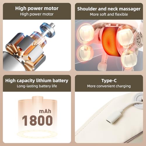 Electric Shiatsu Neck Massager with Heat for Parents and Elders
