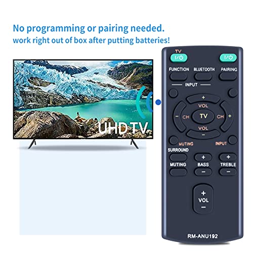 TCNOUMT RM-ANU192 Soundbar Remote Control Replacement for Sony Sound Bar SA-CT60BT SA-CT60 SS-WCT60 HT-CT60BT HT-CT60 SACT60BT SACT60 SSWCT60 HTCT60BT HTCT60 - Image 4