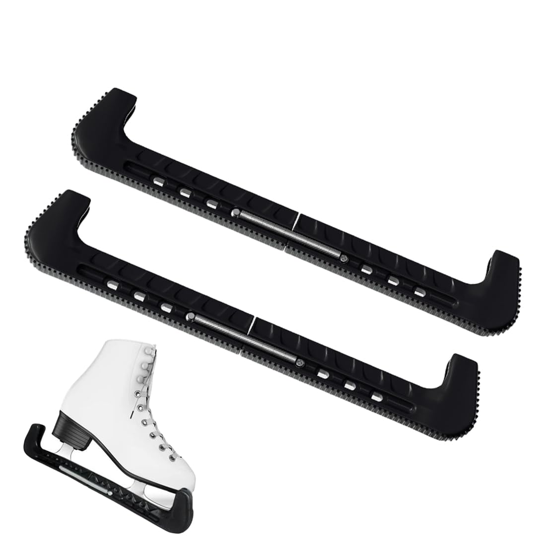 Protège-Lames Pour Patins à Glace – Set De 2 Housses PVC Rigides Et Ajustables – Hockey Et Patinage Artistique