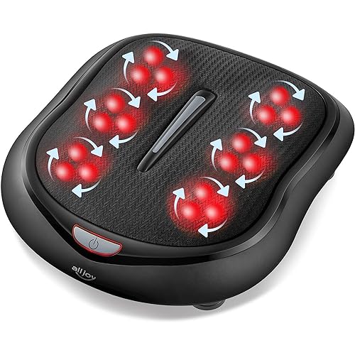 Fußmassagegerät mit Wärme, ALLJOY Shiatsu Elektrisches Fußmassagegerät...
