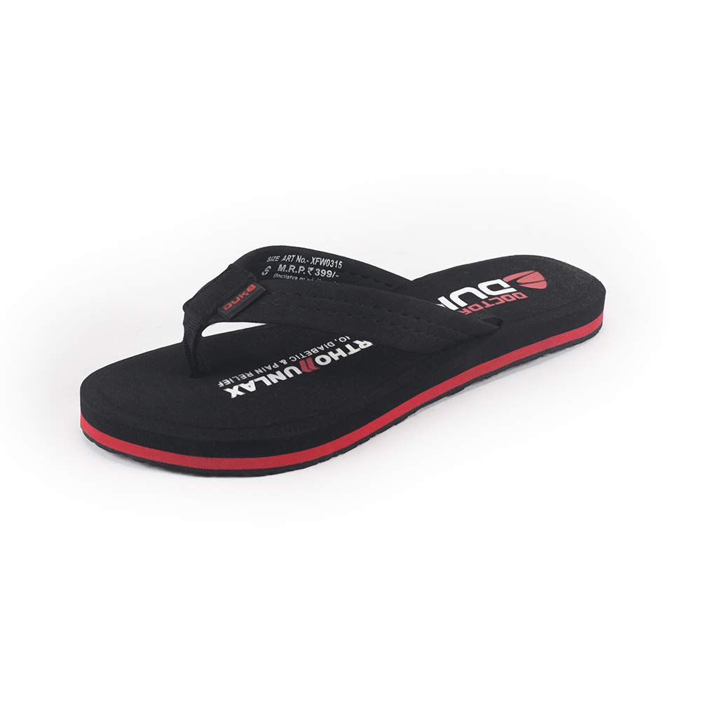 Duke Women Black Solid Thong Flip Flops (Size: 4)-XFW0315_Black (B08NPD4JCM) Amazon Price History, Amazon Price Tracker