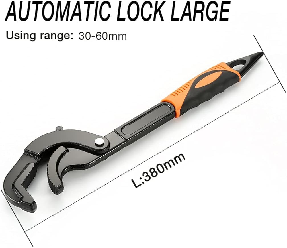 Klucz nastawny, uniwersalny klucz do rur automatyczna blokada regulowany hydraulik duży klucz końcowy krany klucz narzędzie do naprawy fajka wodna
