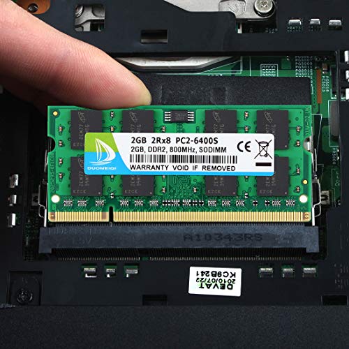 D Duomeiqi 799355562638 Duomeiqi 4Gb (2X 2Gb) 2Rx8 Pc2-6300 Pc2-6400 Pc2-6400S Ddr2 800Mhz Cl6 200 Pin 1.8V Sodimm Notebook Ram Non-Ecc Unbuffered Laptop Memory Module thumb #5