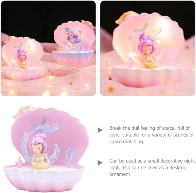 Miniatura 5 de PRETYZOOM Lámparas de mesa, lámparas de escritorio, luz nocturna, sirena, decoración de habitación para adolescentes, lámparas estéticas para