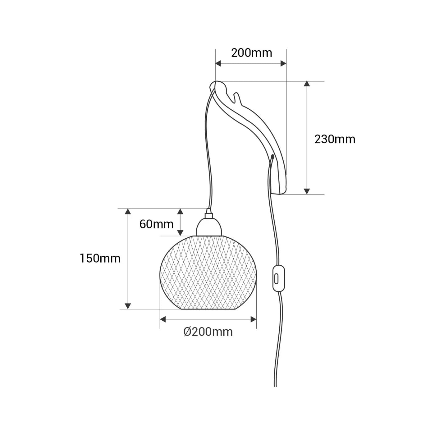 BARCELONA LED Applique murale « Phuket » en osier et bois avec prise – Luminaire décoratif d'intérieur en fibres naturelles. Style rustique et moderne. Douille E27 pour salon, chambre ou escalier.