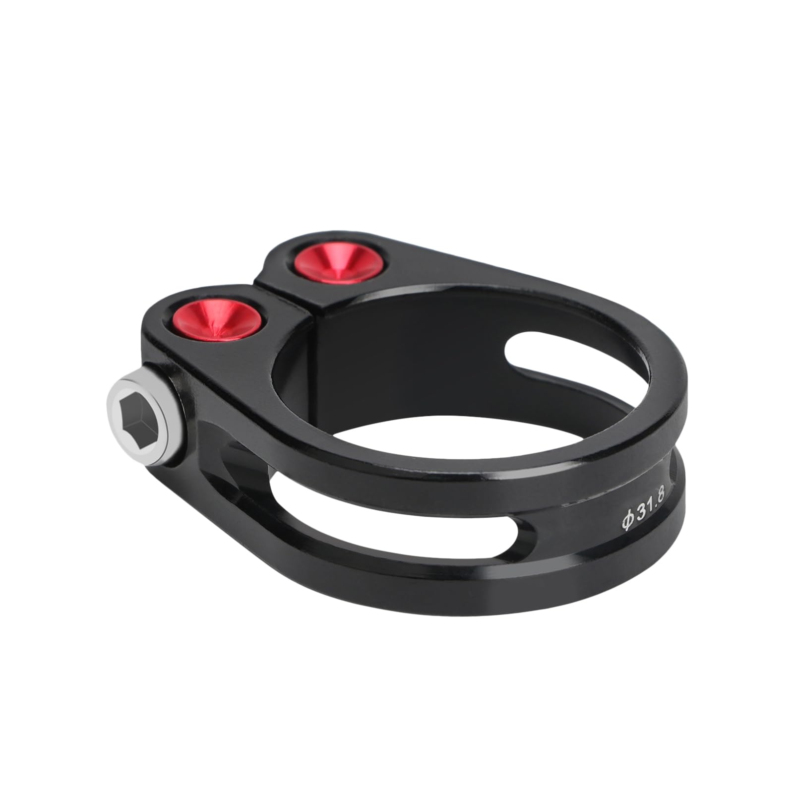 Morsetto per sella, morsetto da sella per bicicletta - Clip per tubo da | sella portatile in lega 31,8/34,9 mm | per anelli di serraggio reggisella, clip per tubo reggisella, per