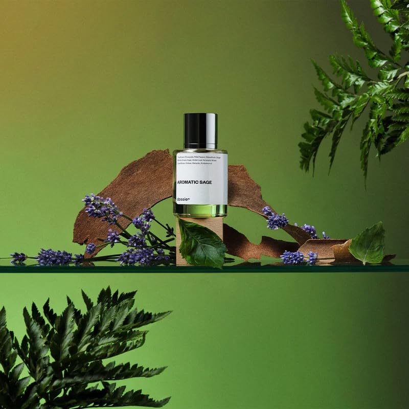 Dossier - Aromatic Sage 1.7 Fl oz (50ml) - Eau de Parfum - Inspired by Valentin's Born in Roma U.omo - Perfume Luxury - Pure Infused - Paraben Free - Vegan - For Men