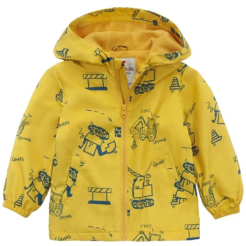 Rokka&Rolla Toddler Boys' Water-Resistant Fleece Lined Windbreaker Transitional Jacket