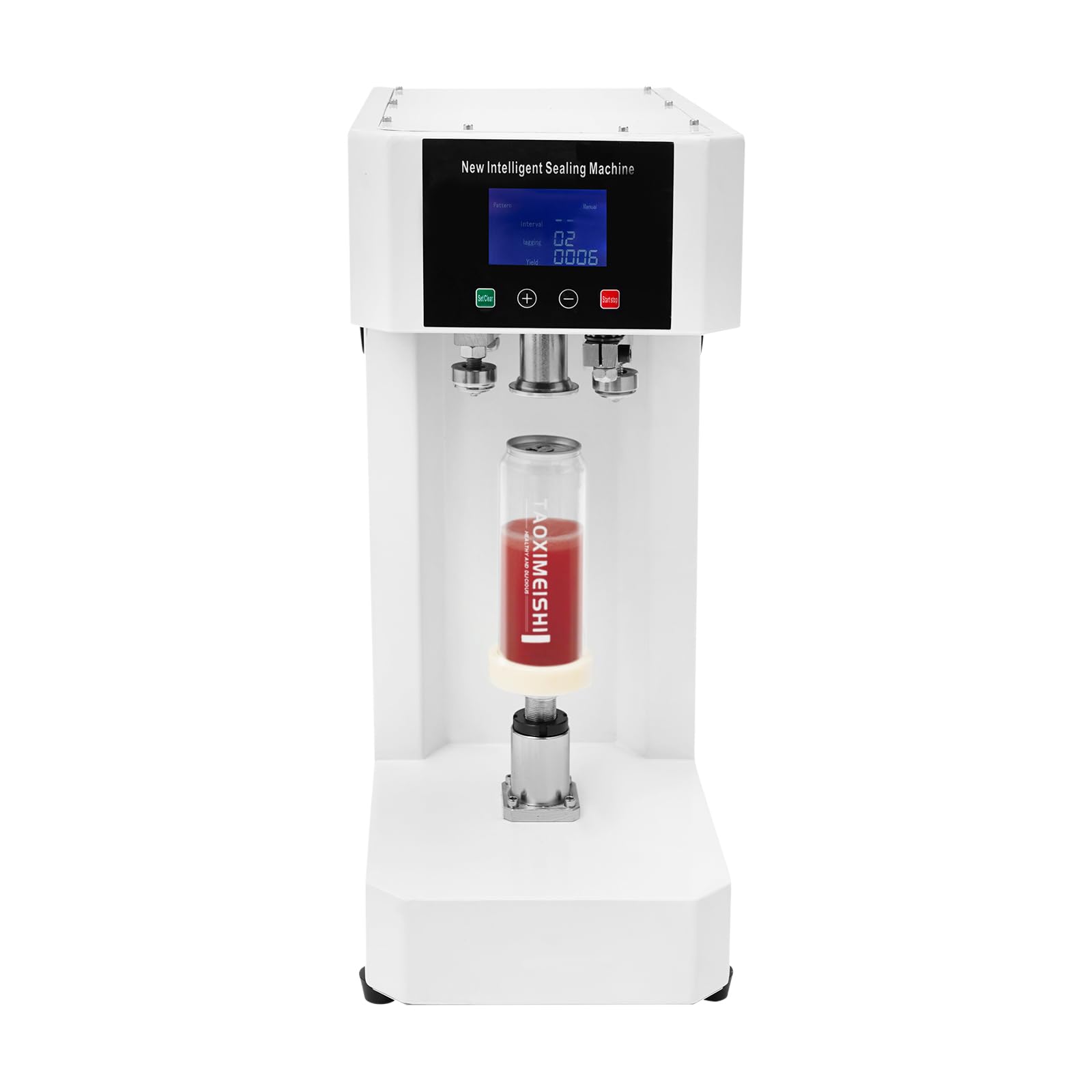 Commercial Soda Can Sealer, 370W stronger motor, Automatic Can Sealer with Intelligent Counting Intelligent Operation Panel for Aluminum and Plastic