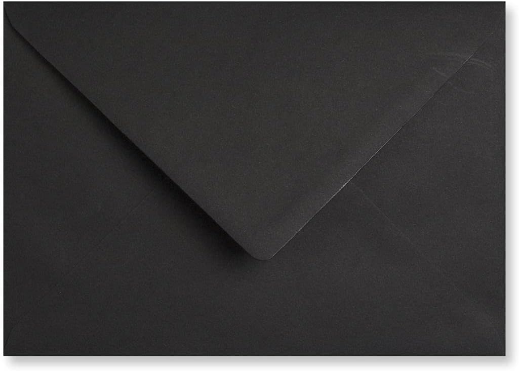 5″ x 7″ (133x184mm) Coloured Envelopes for Greeting Cards Wedding Invitations & Crafts Pack of 50 (Black) 5″ x 7″ (133x184mm) Coloured Envelopes for Greeting Cards Wedding Invitations & Crafts Pack of 50 (Black)