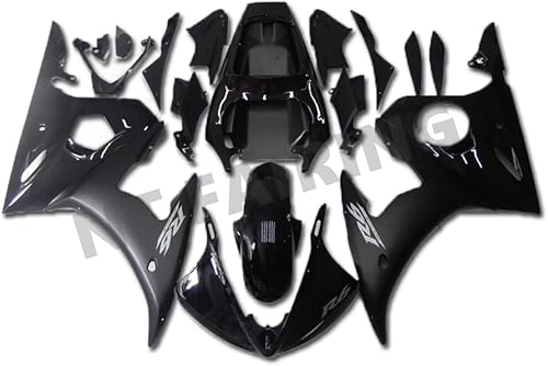 NT FAIRING Carenado de inyección negro mate brillante para Yamaha YZF 2003-2005 R6 y 2006-2009 R6S nuevo kit pintado ABS plástico motocicleta
