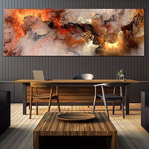 Toile murale nuages colorés dsdsgog 70x210 cm peinture abstraite sans cadre