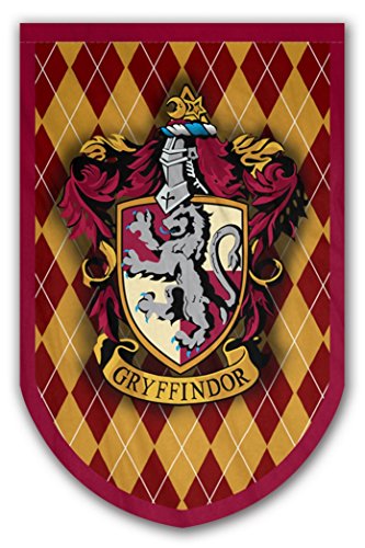 Wizard Style Banner - Gryffindor Flag 37x24 inches - Printed on Both Sides - Durable Enough for Outside Conditions - Perfect Barware Man Cave Gift - Unique HP Collectible Accessory