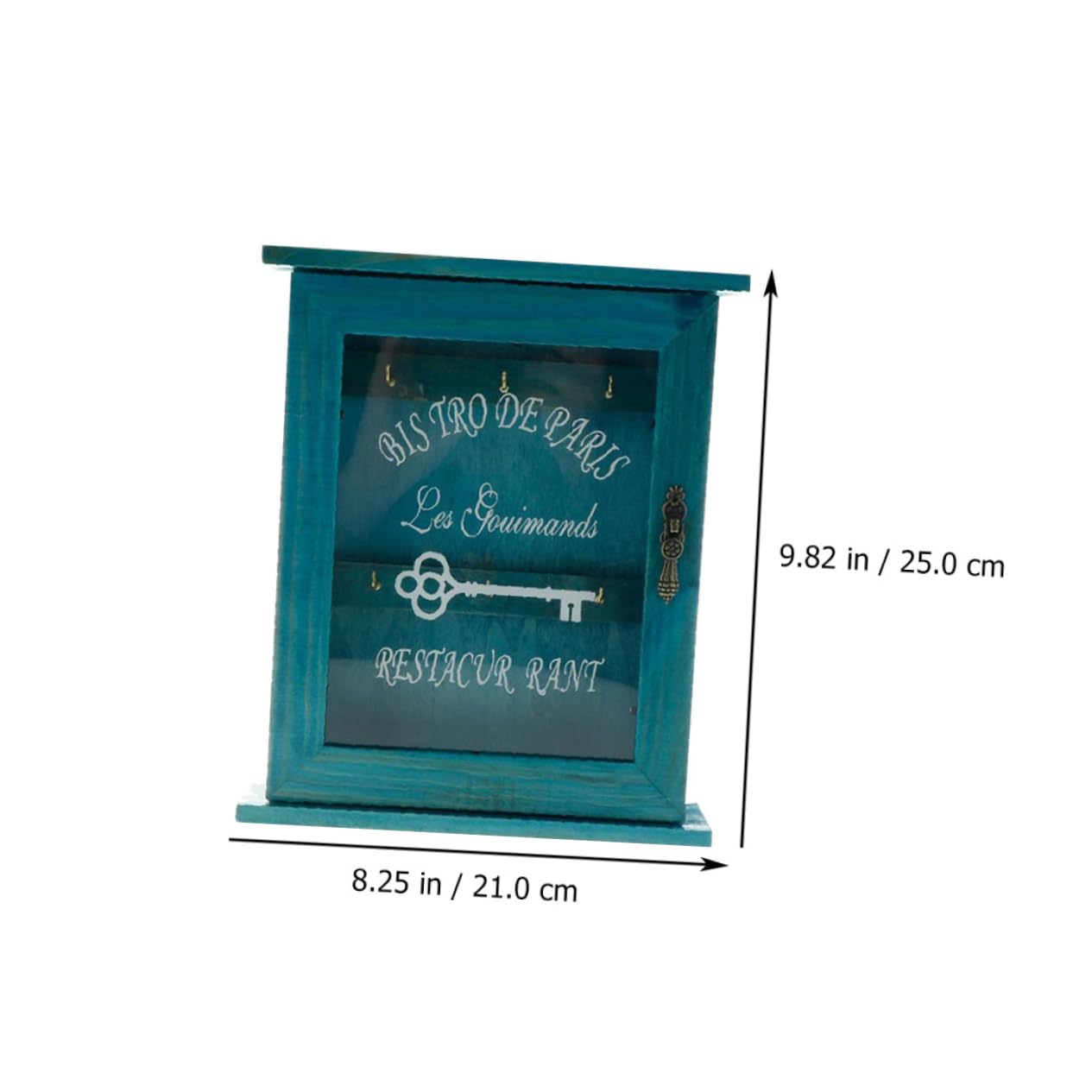 EXCEART 1 Caja Caja de Almacenamiento de Llaves Ganchos para gabinetes de Cocina Llavero rústico para Pared decoración compartimientos de almacenaje Adorno de la Puerta de Entrada Familiar