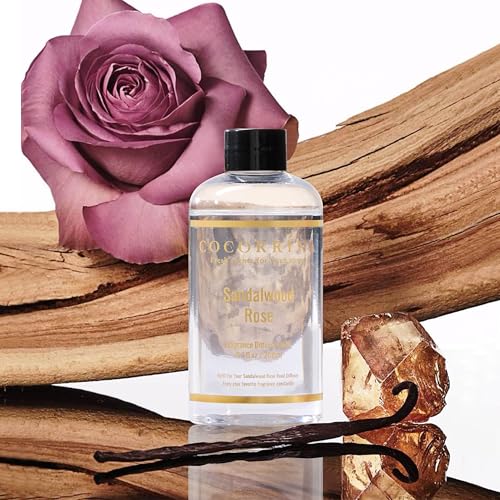 Image of COCORRINA Refill - Sandalwood Rose 6.7 Fl.oz Reed Diffuser Refill with 8 Sticks