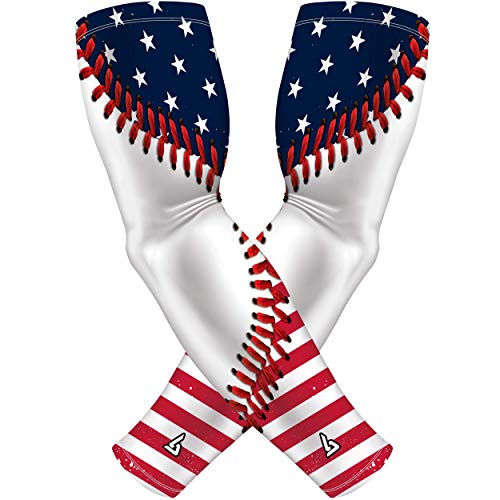 Image of B-Driven Sports Pro-Fit Compression Arm Sleeves - 1-Pair, 30+ Designs, Adult /Youth Sizes, for Athletic and General Purpose Use.