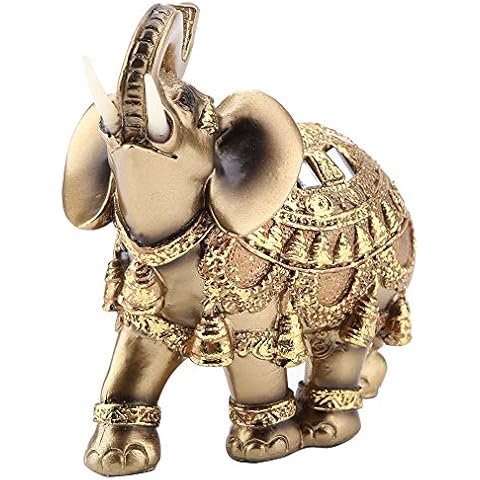 Estatua de Elefante Escultura Tronco Riqueza Afortunada Cover