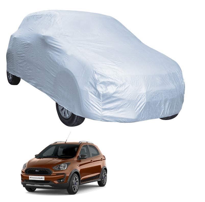 Image of Auto Hub Car Cover Compatible with Ford Freestyle with Weather Proof, Triple Stitched, Freestyle Car Cover- Plain Silver