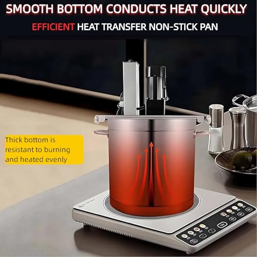 Comercial Automatic Pot Stirrer 40L, Stainless Steel Food Mixer con Control de Velocidad Ajustable, adoración de musble de Capa para la Cocina de Salsa de Jam, máquina de Mezcla eléctrica para Cocina