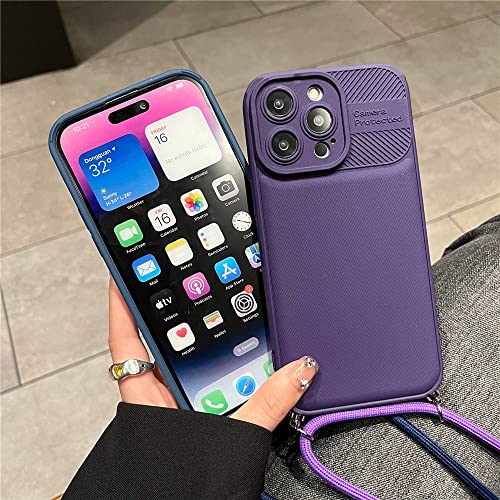 Coque collier iPhone 14 Pro verte avec cordon pour voyage et quotidien - 3