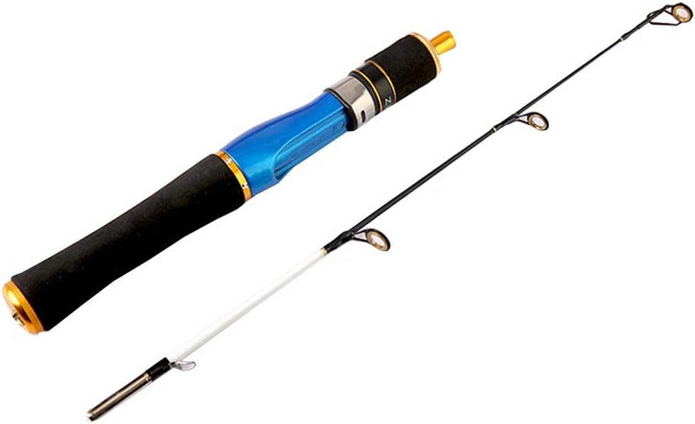 Portable Ultra Short Ice Fishing Rod, Fishing Rod Combos, Spiral Wheel Seat, Suitable for Raft Fishing and Ice Fishing (Color : Style 2, Size : 0.6m) (Style 2 0.6m)