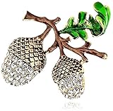 Broche Broches pour Femmes Dames Broches Broche Pomme De Pin Épingle De Poitrine Broches Dames Broche Coquelicot Broches Broches pour Femmes Vintage Broche En Cristal Pratique et populaire