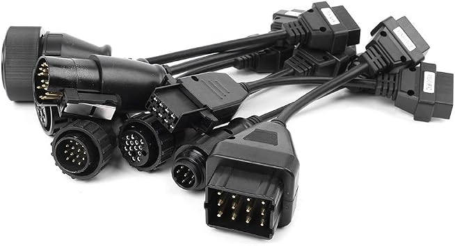 8pcs OBD2 OBDII Truck Cables Full Set Adapter Diagnostic Tools for CDP B9