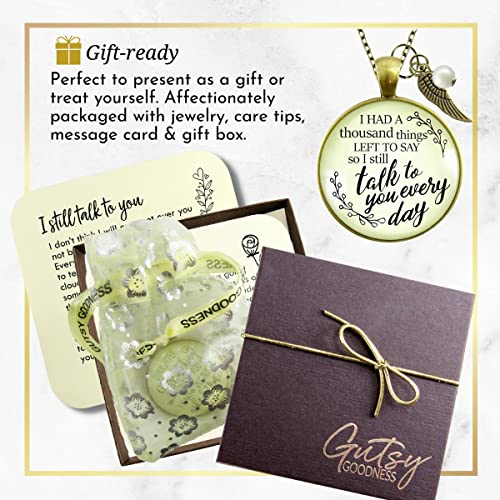 Gutsy Goodness PRNE36007035 Remembrance Necklace I Had A Thousand Things Left To Say Memorial Jewelry thumb #5