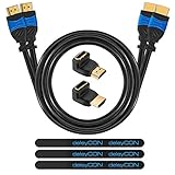 Volle Unterstützung von erweiterten Farbräumen wie x.v. Color und Deep Color / Überträgt alle digitale Audio Formate wie 2.0 (Stereo/Mono), 2.1, 5.1, 7.1, DTS-HD Mater Audio, Dolby TrueHD, Dolby Digital, DTS | Bis zu 32 Lautsprecher (Audio Kanäle) // Dichte und mehrfache Schirmung zum Schutz gegen Störsignale, Doppelt geschirmt (Folie & Geflecht), Anschlüsse: 2× 19-pol. HDMI Stecker, 24K vergoldet (vergoldete Kontakte)