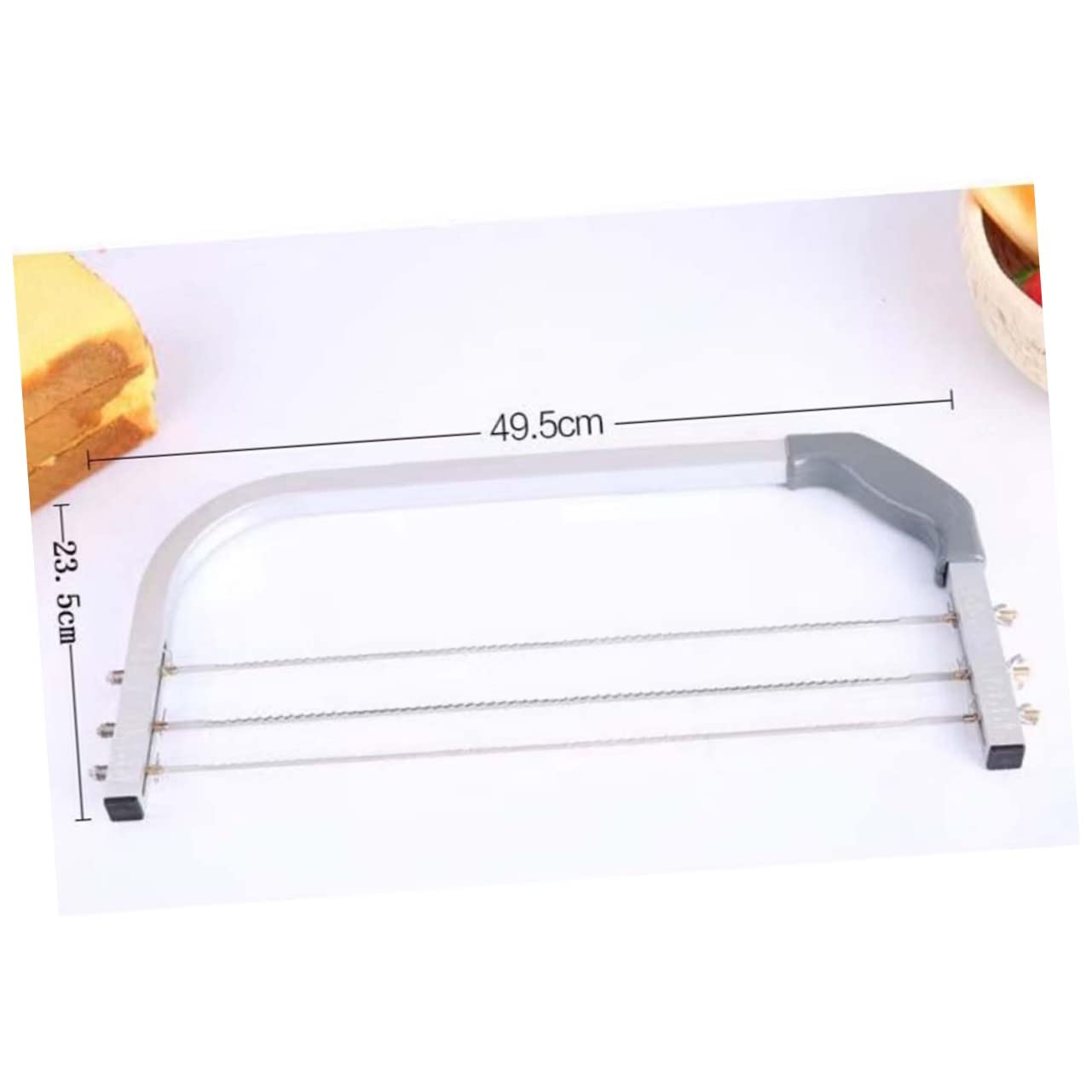 Cortador Pasteles 3 Cuchillas Ajustable 14 Pulgadas en Aleación Aluminio | Cortador de Bizcocho, Rebanador de Capas 3 Cuchillas, para Repostería Casera y Principiantes