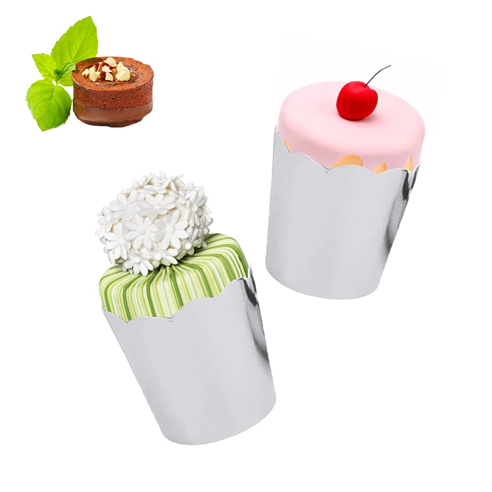 Chstarina 50 Pièces Cupcake Wrappers En Papier, Caissettes à Cupcakes En Dentelle, Cupcake Toppers Décoration De Cupcakes, Muffins, Gâteaux Pour Mariage, Anniversaire, Baby Shower, Fête (Blanc