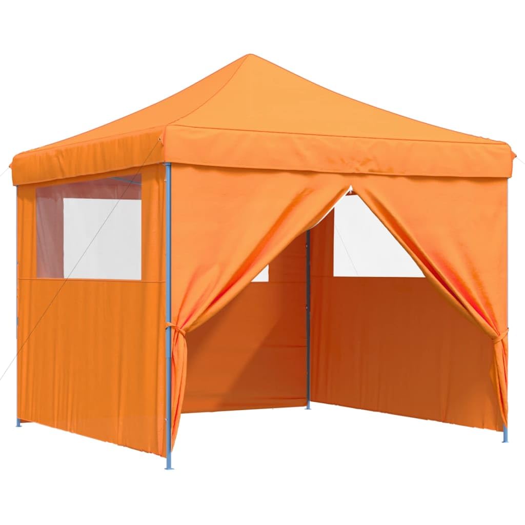 vidaXL Tienda de Fiesta Plegable Pop-Up 4 Paredes Laterales Naranja, Tienda, Tienda de jardín, cenador de Camping, toldo cenador, cenador toldo
