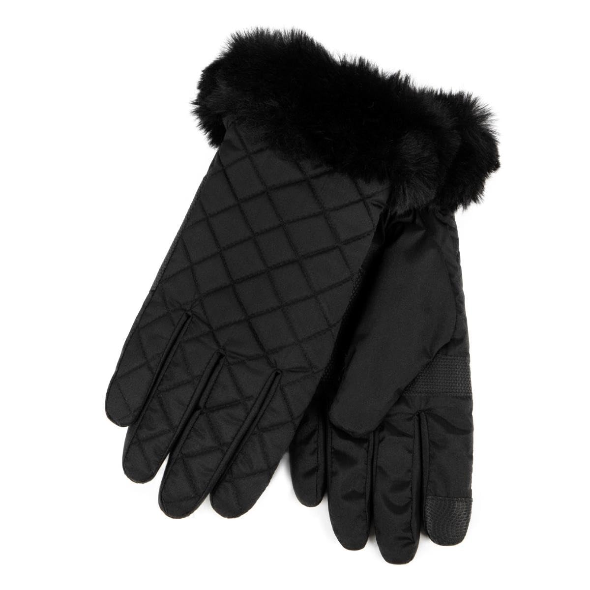 Isotoner® Ladies SmarTouch® Water Repellent Padded Gloves With Fur Cuff