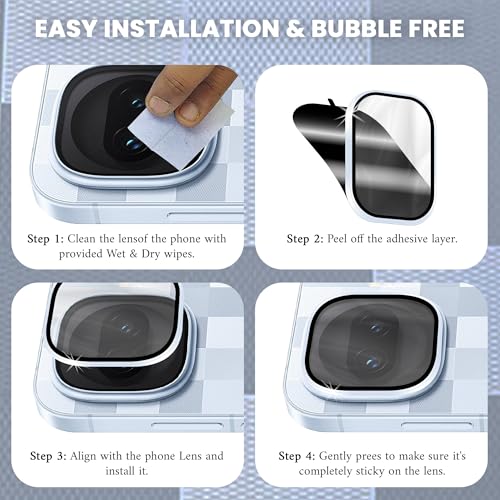 Image of FIRST MART Blue Camera Ring Guard Protector for iQOO 15R | Tempered Glass with Metal Alloy Rings, HD Clear, Scratch Resistant, Case-Friendly | Pack of 1