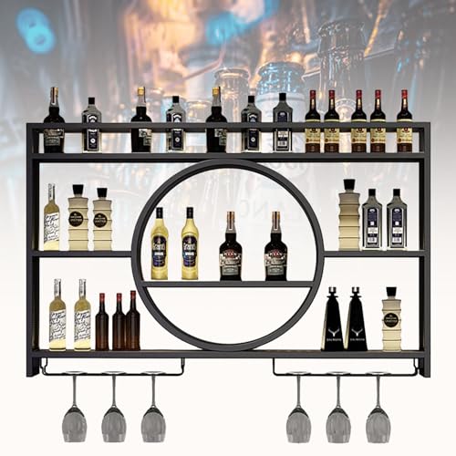 Casier à vin mural moderne en métal noir, le choix d'un rangement durable et raffiné