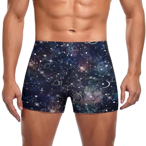 Short de bain pour homme imprimé espace galaxie idéal pour la plage