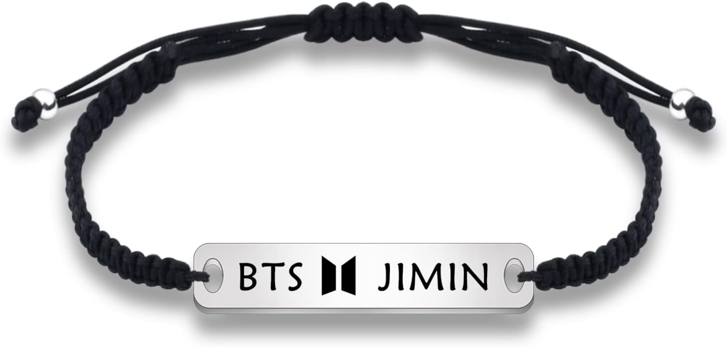YLWJSPKpop Star Charm Bracelet Braided Rope Bracelet Set Love Yourself Army Bracelet Kpop Music Fans Gift Inspirational Gift